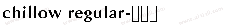chillow regular字体转换